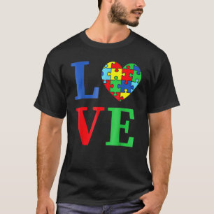 Liebe Autismus-Bewusstsein Herz-Puzzleteil Frauen T-Shirt