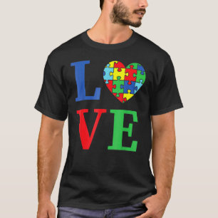 Liebe Autismus-Bewusstsein Herz-Puzzleteil Frauen T-Shirt