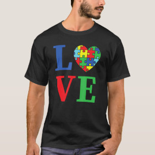 Liebe Autismus-Bewusstsein Herz-Puzzleteil Frauen  T-Shirt