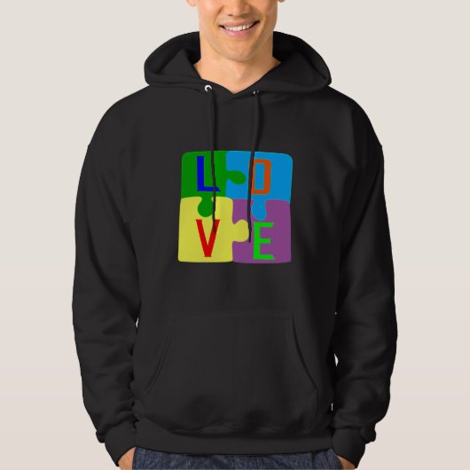 Liebe Autismus Bewusstsein Hoodie (Vorderseite)