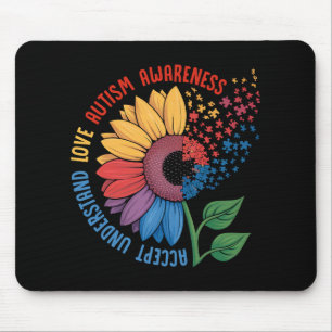 Liebe Autismus Bewusstsein Sonnenblumen Puzzle Stü Mousepad