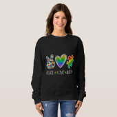 Liebe Autismus Bewusstsein Sweatshirt (Vorne ganz)