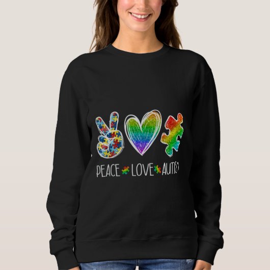 Liebe Autismus Bewusstsein Sweatshirt (Vorderseite)