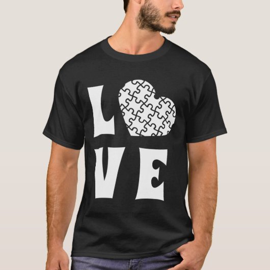Liebe Autismus Bewusstsein T-Shirt (Vorderseite)