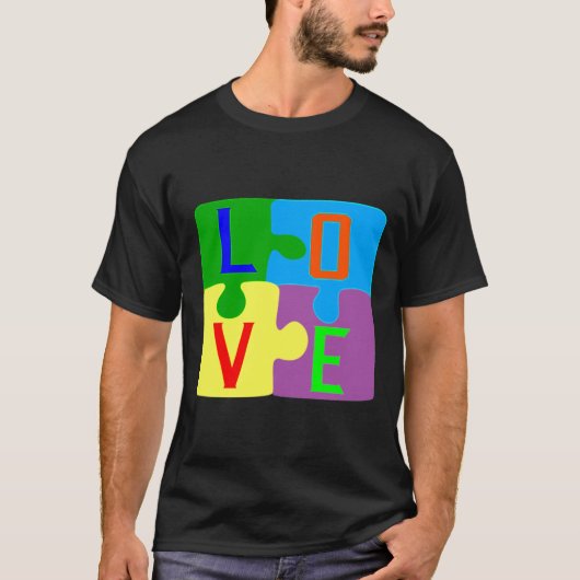 Liebe Autismus Bewusstsein T-Shirt (Vorderseite)