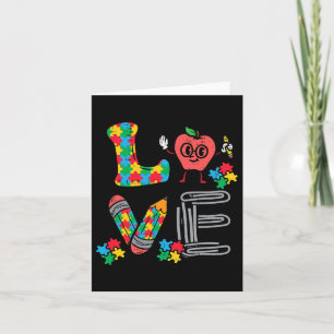 Liebe Autismus Bewusstseinslehrer Sped Special Karte