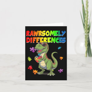Liebe Autismus T Rex Dinosaurier ziemlich anders a Karte