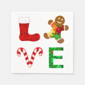 LIEBE Autismus Weihnachten Serviette (Vorderseite)
