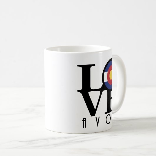 LIEBE Avon 11oz Kaffeetasse (VorderseiteRechts)