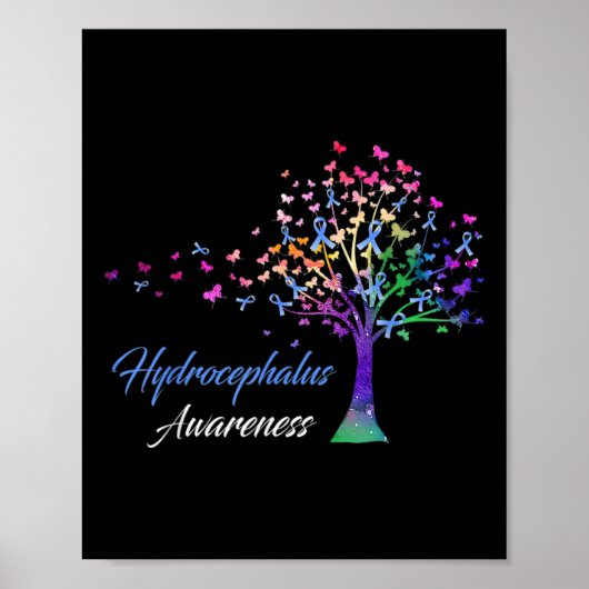Liebe "Awareness Tree Ribbon" Hoffnung Bewusstsein Poster (Vorne)