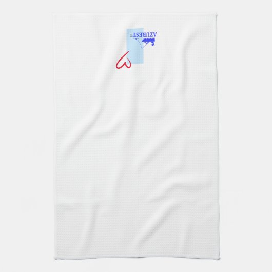Liebe AZUREST Geschirrtuch (Vertikal)
