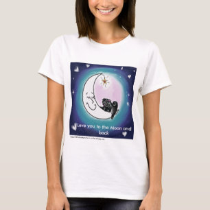 Liebe B4 Sie zum Mond und zum hinteren T - Shirt