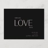 Liebe B/W Save the Date Postkarte (Vorderseite)