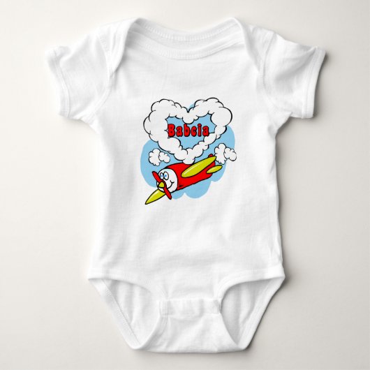 Liebe Babcia Kids Flugzeug Baby Strampler (Vorderseite)