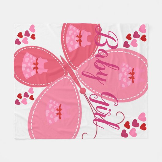 Liebe - Baby - Fleecedecke (Vorderseite (Horizontal))