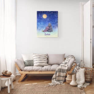 Liebe, Baby Nilpferd und ihre Mutter Poster