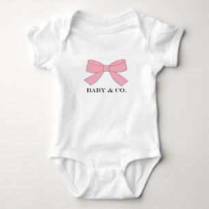 Liebe Baby Pink Bow Dusche Party Tutu Memento Strampler
