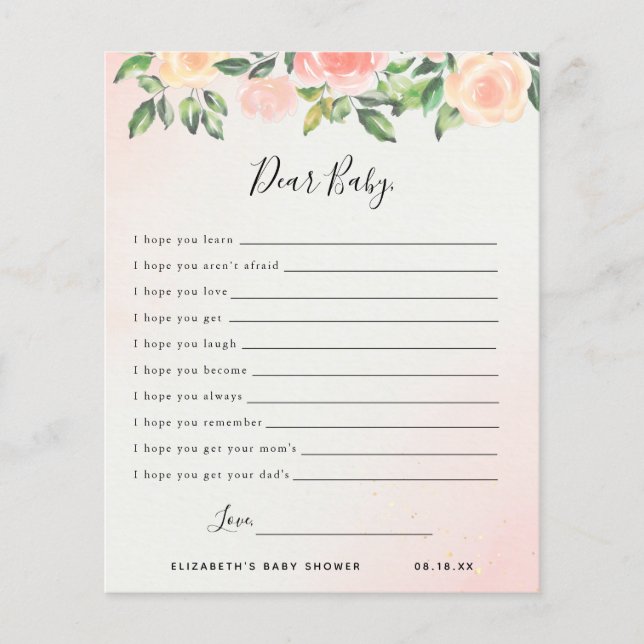 Liebe Baby wünscht | Baby Showspiel (Vorderseite)