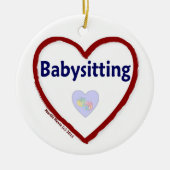Liebe Babysitting Keramikornament (Vorne)