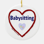 Liebe Babysitting Keramikornament (Hinten)