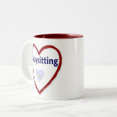 Liebe Babysitting Zweifarbige Tasse (Vorderseite Links)
