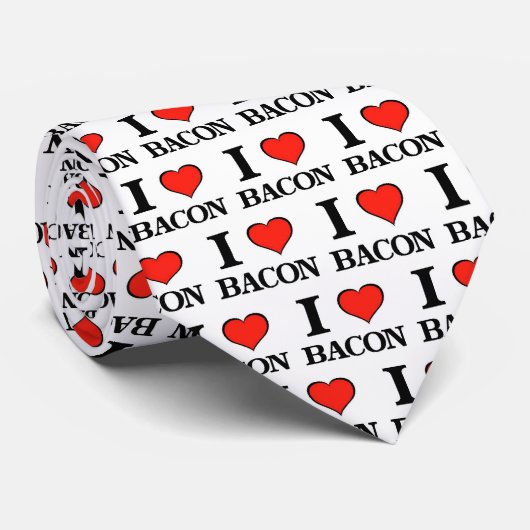 Liebe Bacon Neck Tie Krawatte (Gerollt)