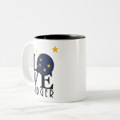 LIEBE Badger Alaska Zweifarbige Tasse (Vorderseite Links)