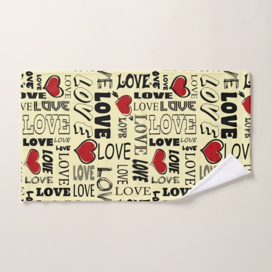 Liebe Badhandtuch Set (Handtuch)