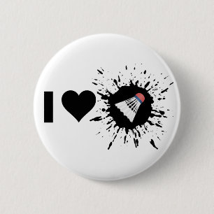 Liebe-Badminton des Sprengstoff-I Button