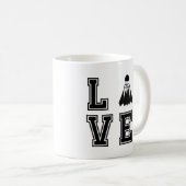 Liebe Badminton Kaffeetasse (VorderseiteRechts)