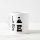 Liebe Badminton Kaffeetasse (Vorderseite Links)