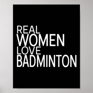 Liebe Badminton Shuttle Sprichwort Ladys Ou Poster