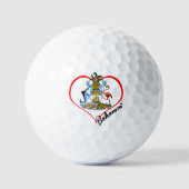 Liebe Bahamas Golf Balls, Bahamas Fahne, Herz Golfball (Vorderseite)