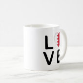 Liebe - Bahrain-Flagge Kaffeetasse (VorderseiteRechts)