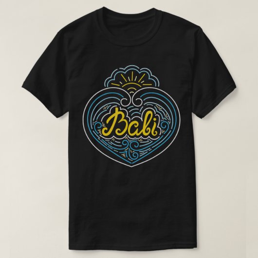 Liebe Bali Indonesia Tropical Souvenir T-Shirt (Design vorne)