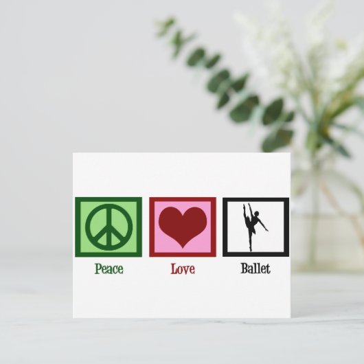 Liebe Ballet Postkarte (Stehend Vorderseite)