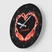 Liebe Ballett (Personalisiert) Große Wanduhr (Winkel)