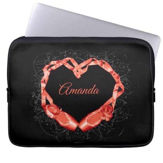 Liebe Ballett (Personalisiert) Laptopschutzhülle (Vorderseite)