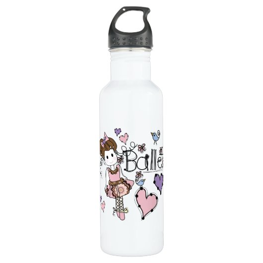 Liebe-Ballett Trinkflasche (Vorderseite)