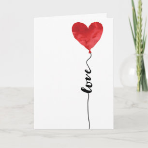 Liebe-Ballon - glückliche Grußkarte des Valentines Feiertagskarte