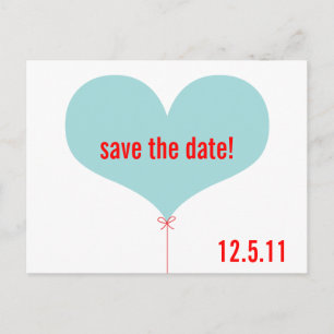 Liebe Ballon Save the Date Ankündigungspostkarte