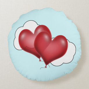 Liebe Balloon Hearts Valentine Rundes Kissen