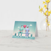 Liebe Balloon Karte (Gelbe Blume)