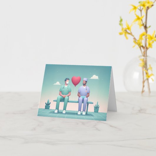 Liebe Balloon Karte (Gelbe Blume)