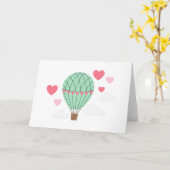 Liebe Balloon Karte (Gelbe Blume)