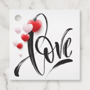 Liebe Balloons Valentine's Day-Geschenk-Tag Geschenkanhänger