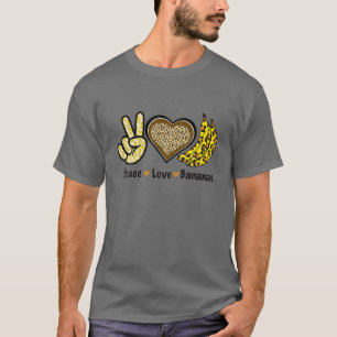 Liebe Bananen Leopard Frauen Mädchen T-Shirt