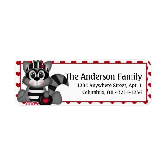 Liebe Bandit Valentine's Day Address Labels d2 (Vorne)