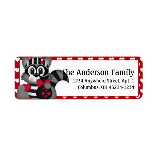 Liebe Bandit Valentine's Day Address Labels d3 (Vorne)
