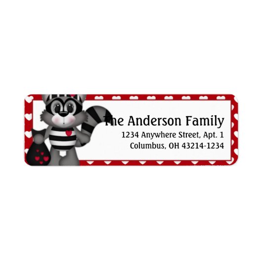 Liebe Bandit Valentine's Day Address Labels d4 (Vorne)